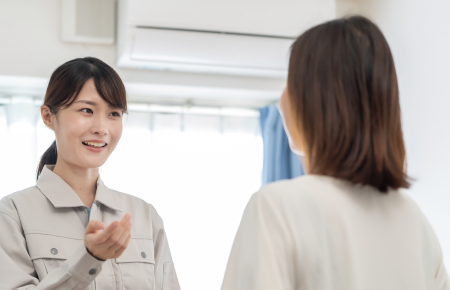 ポイント1 | 明朗会計、きめ細やかな作業、女性スタッフも在籍